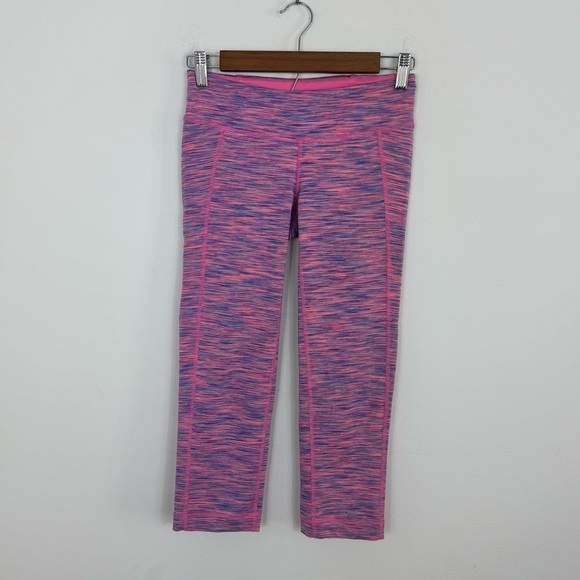 Lilly Pulitzer Weekender Flamingo Pink Space Dye 21” Crop Leggings Size S - Picture 2 of 11